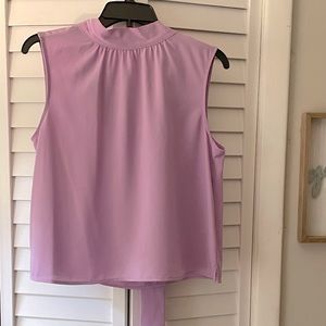 1. State Mockneck Tie blouse, size: medium, color: lavender